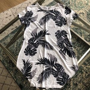 Palm Print T-shirt Dress